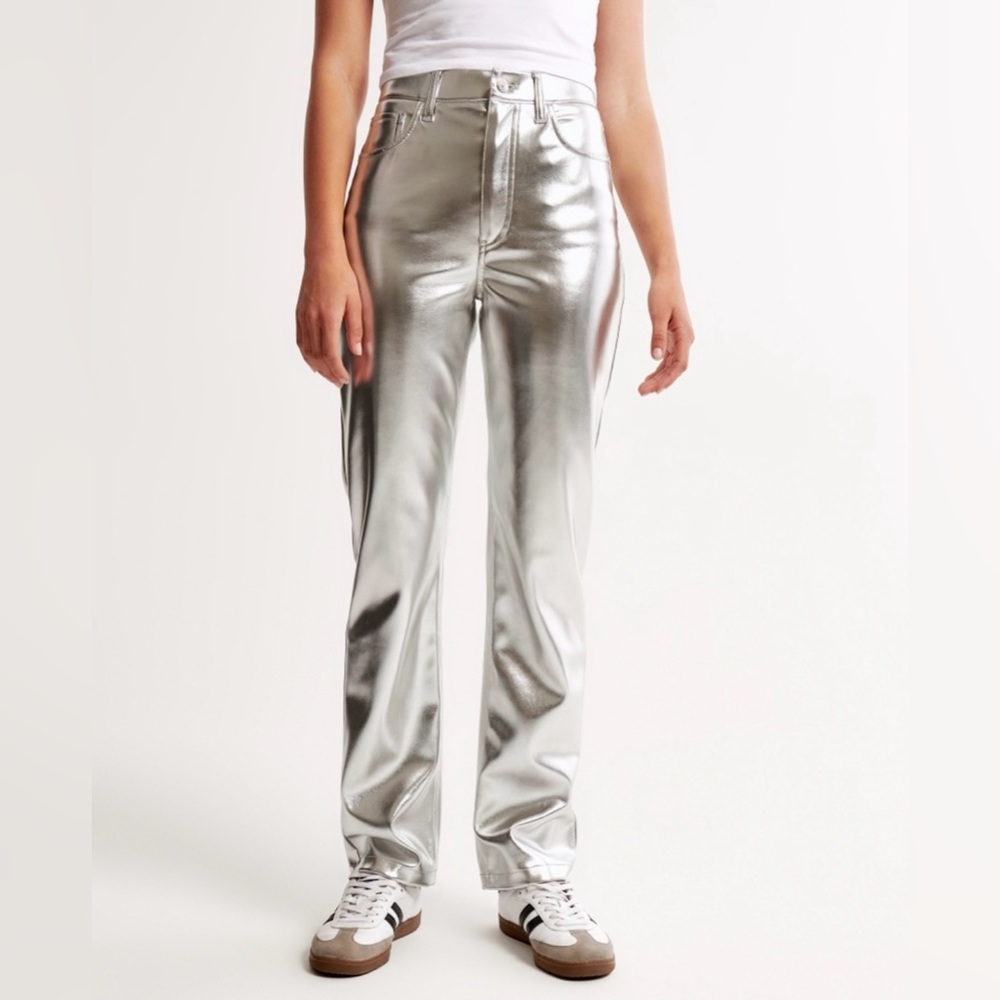 NWT 90s Straight Vegan Leather Pants